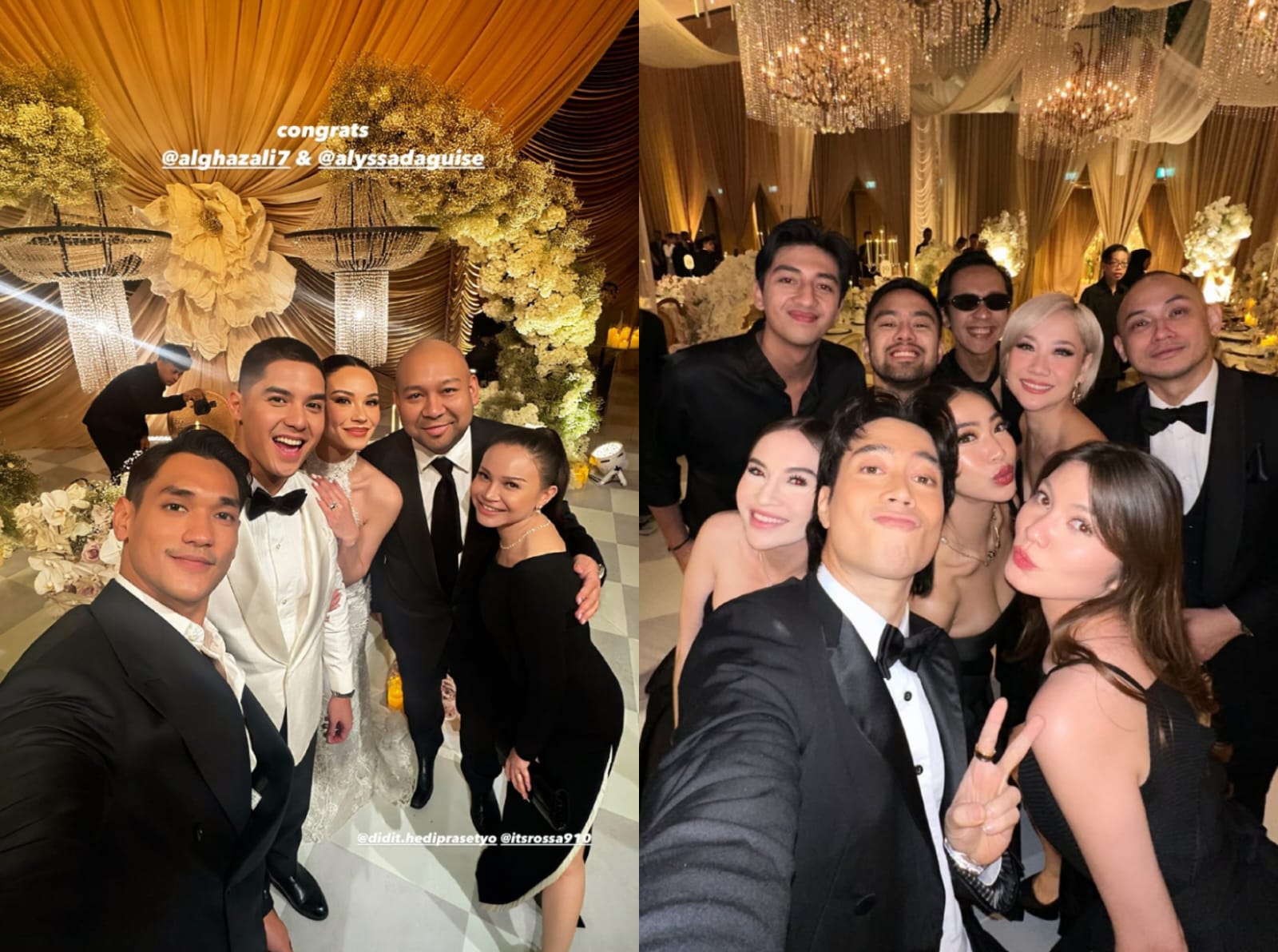 Glamor dan Elegan! Resepsi Al Ghazali-Alyssa Daguise Disulap Jadi Panggung Fashion Selebriti Serba Hitam