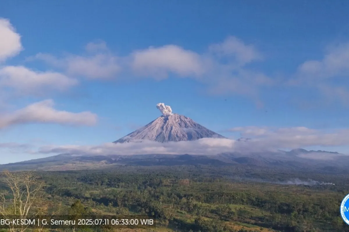 Gunung Semeru di Jawa Timur Kembali Erupsi, Letusan Capai 700 Meter