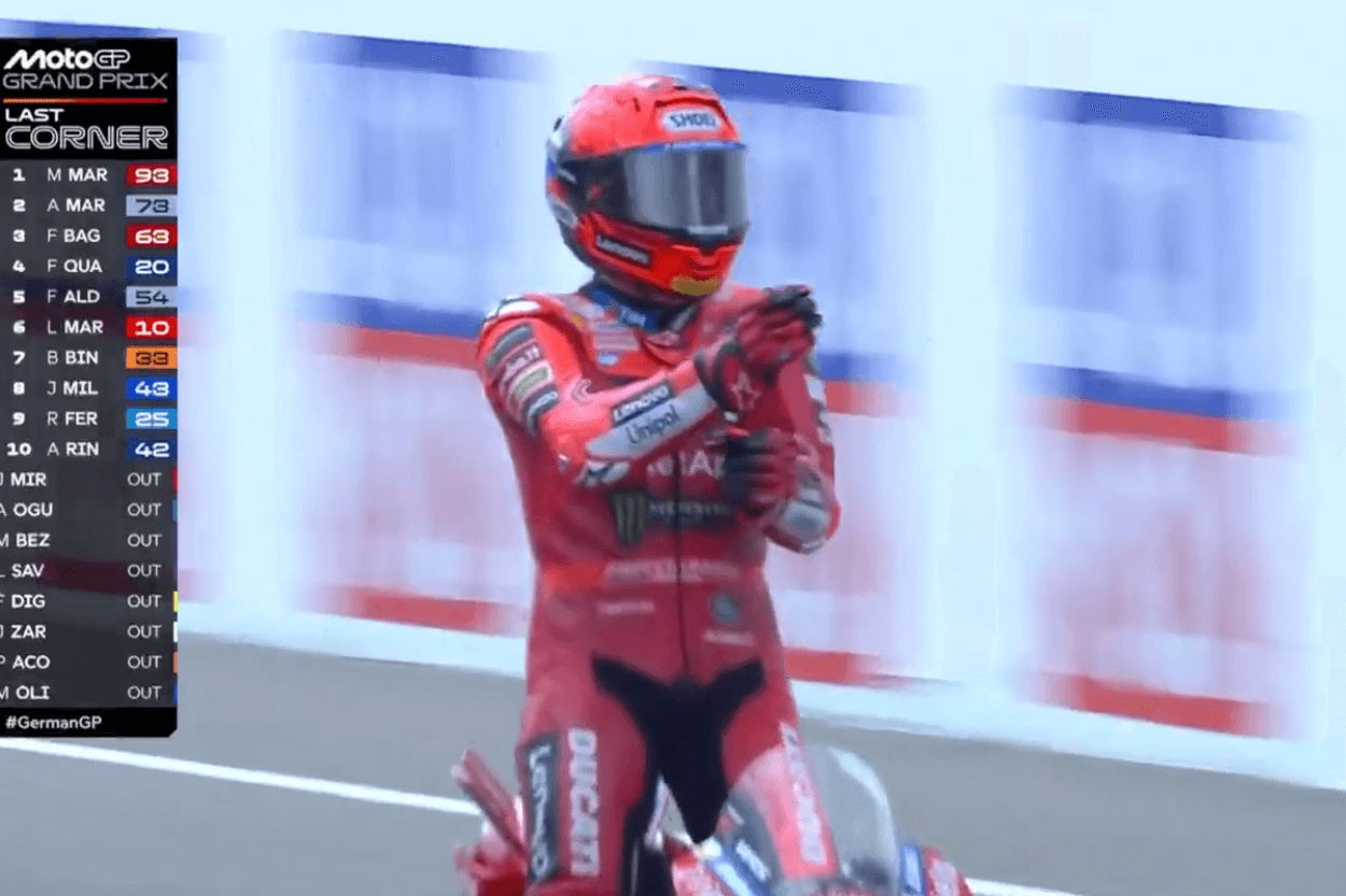 Marc Marquez Rayakan Kemenangan MotoGP Jerman 2025 dengan Selebrasi Pacu Jalur