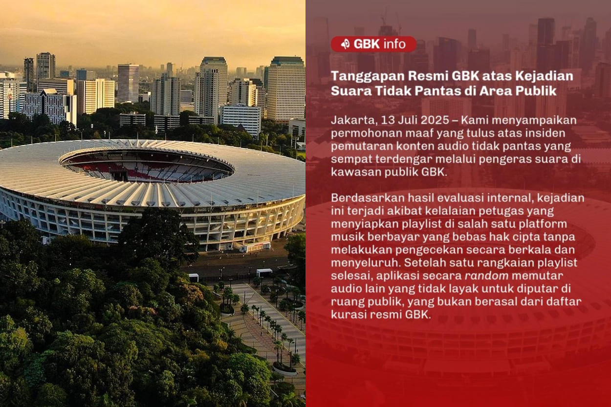 Viral! Speaker di GBK Tiba-Tiba Putar Suara Tak Senonoh Saat Warga Lagi Olahraga