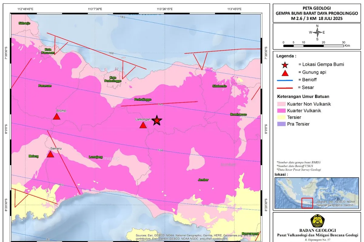 PVMBG Ungkap Sesar Aktif! Gempa Probolinggo Rusak Puluhan Rumah, Ini Analisis Geologinya