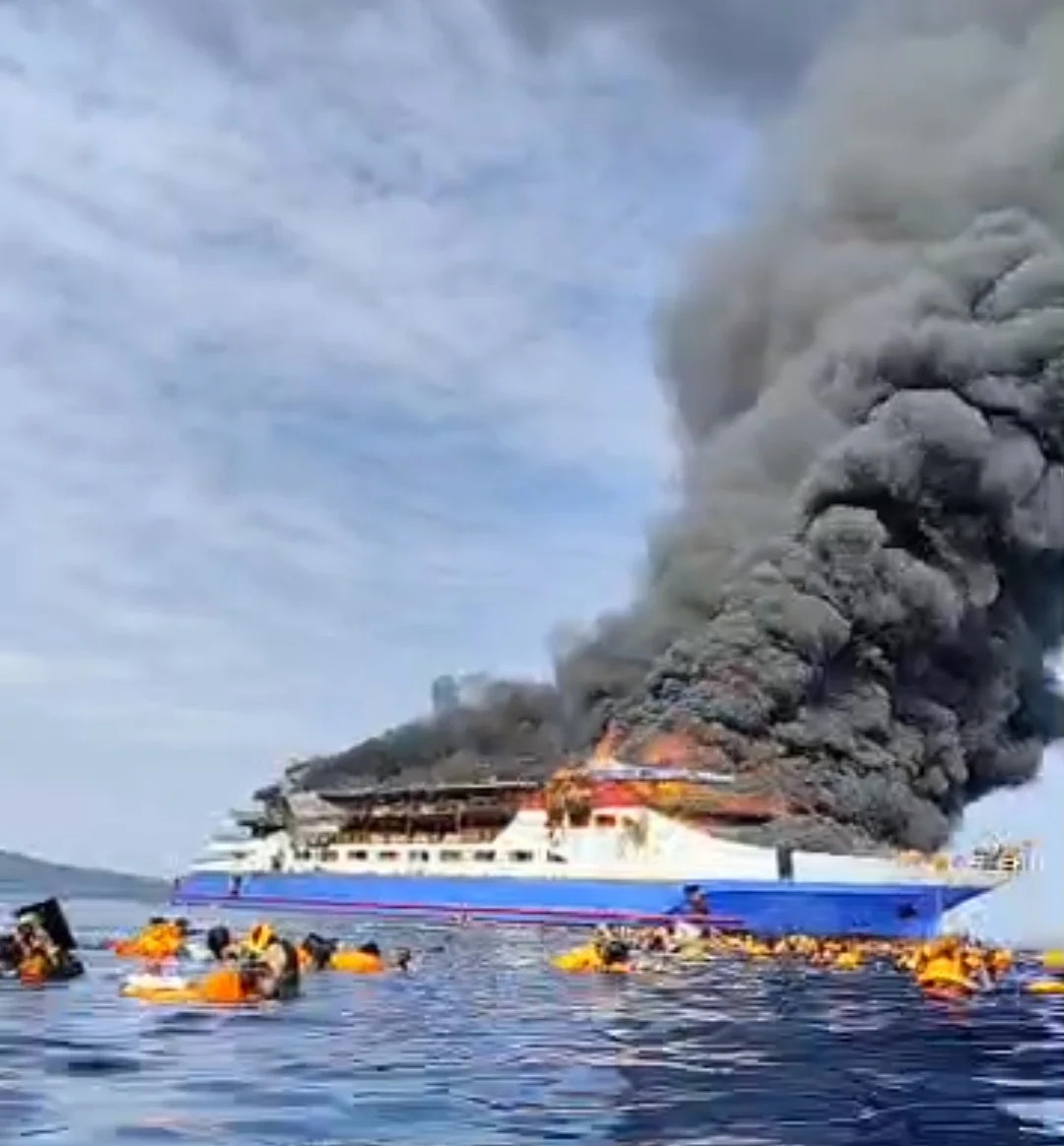 Tragis! Bangkai Kapal Barcelona V yang Terbakar di Perairan Sulawesi, Masih Belum Bisa Diakses