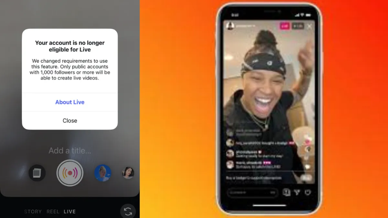 Instagram Batasi Fitur Live Streaming untuk Kreator dengan Minimal 1.000 Pengikut
