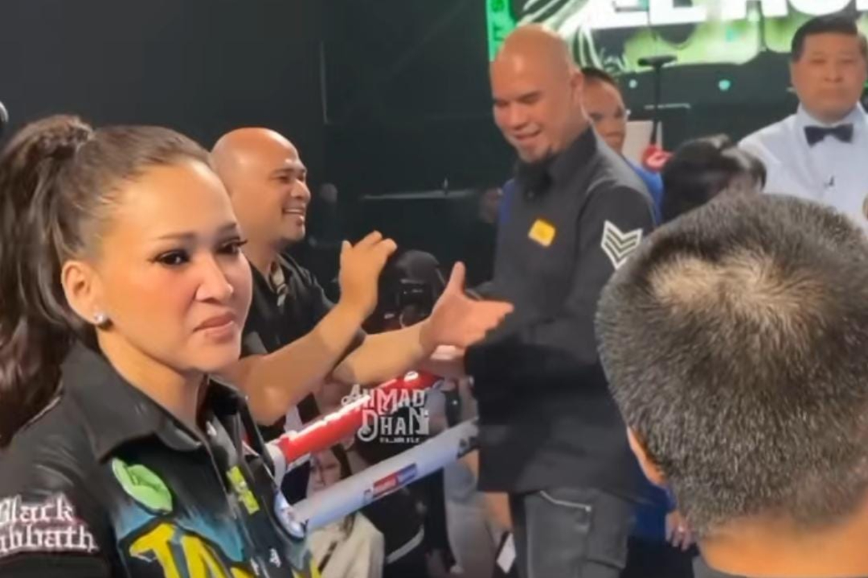 Viral! Momen Canggung Maia Estianty dan Ahmad Dhani di Ring Tinju El Rumi, Bikin Netizen Geger