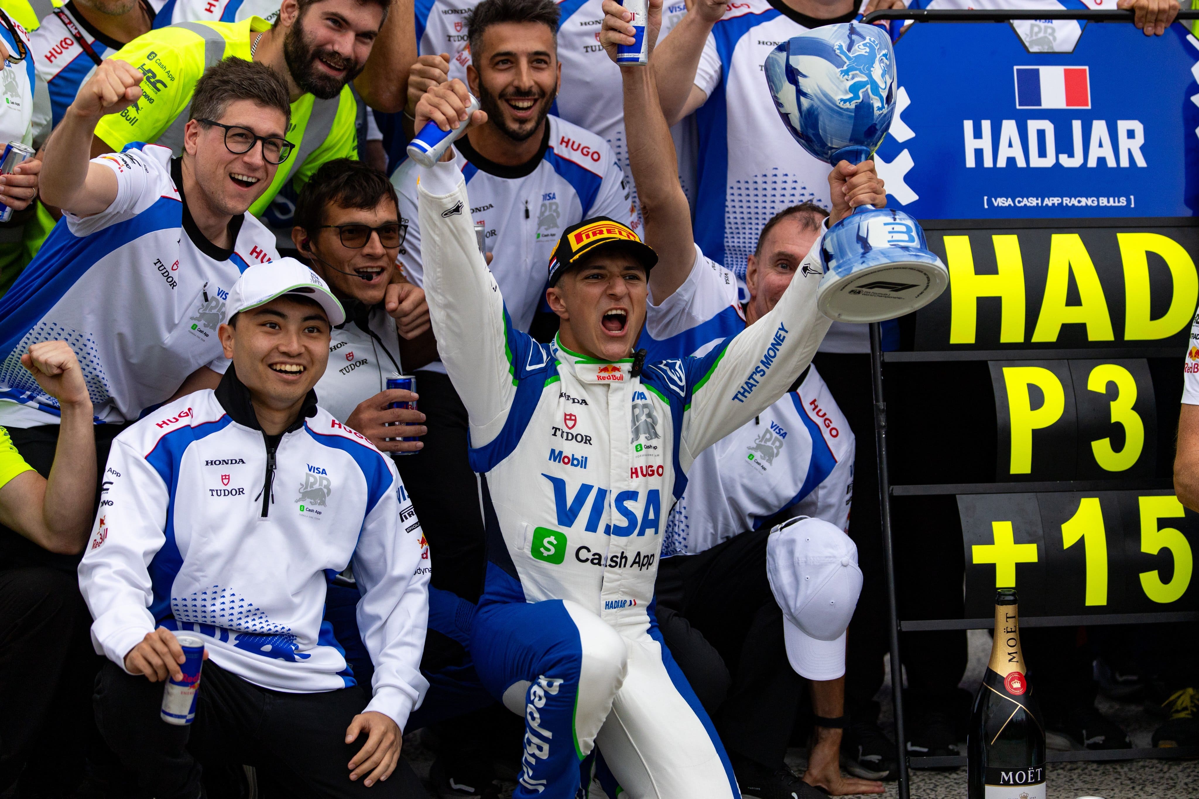 Rayakan Podium Pertama, Isack Hadjar 