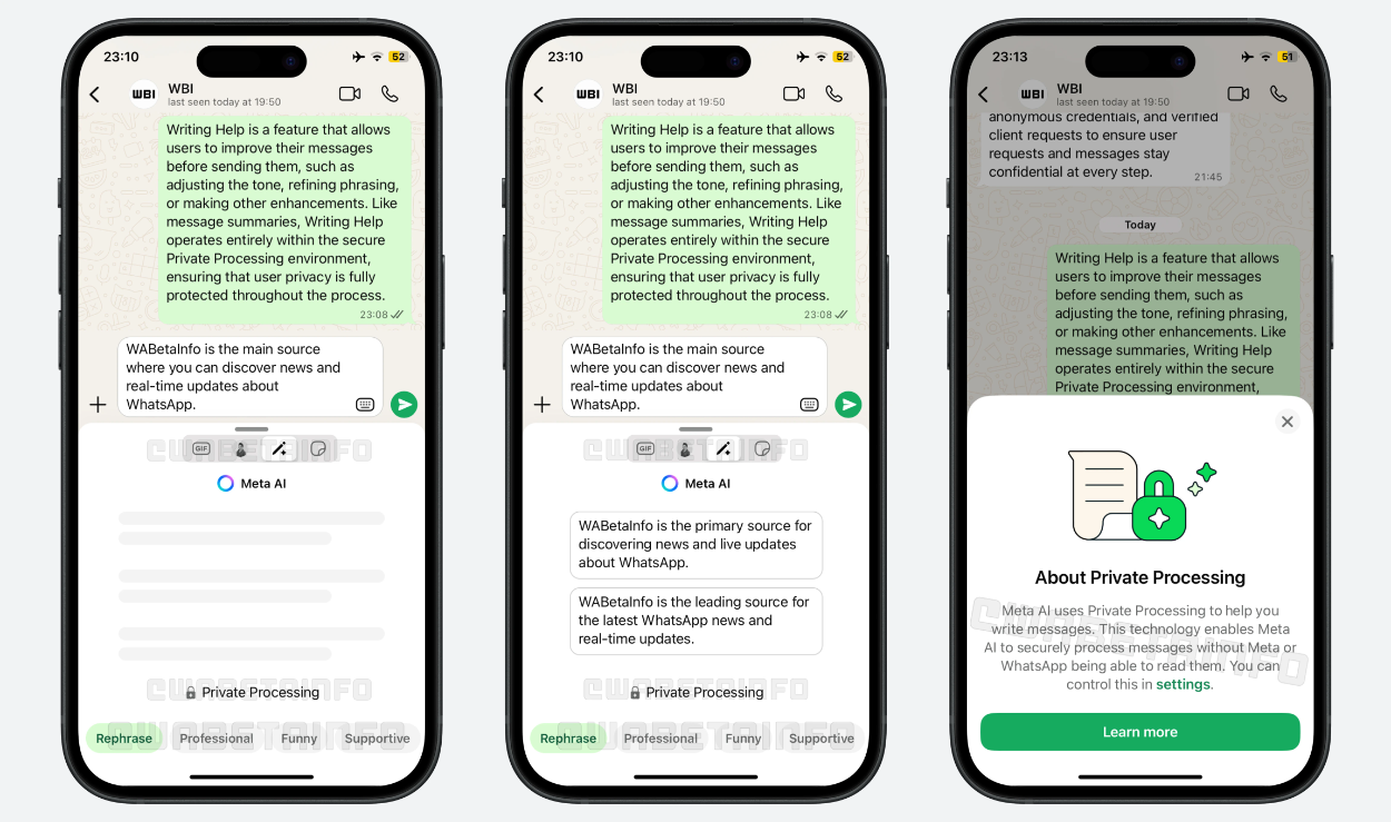 WhatsApp Rilis Fitur AI 'Writing Help', Bisa Ubah Nada Pesan Jadi Lebih Lucu atau Formal