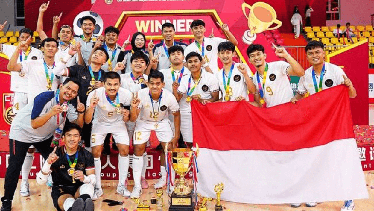 Bangga! Timnas Futsal Indonesia Angkat Piala Turnamen CFA International 2025, Ini Momen Kemenangan Bersejarahnya