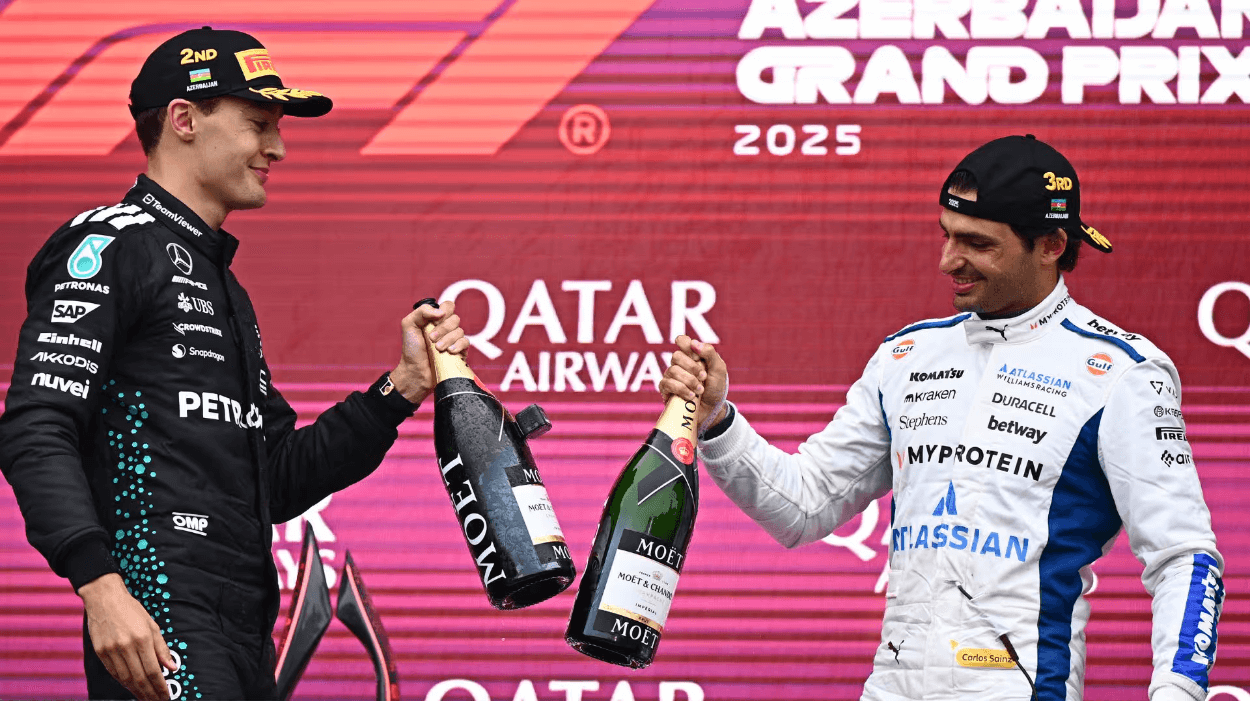 GP Azerbaijan 2025 Jadi Ajang Kejutan: Sainz Raih Podium, Verstappen Perkasa, Ferrari Tersandung