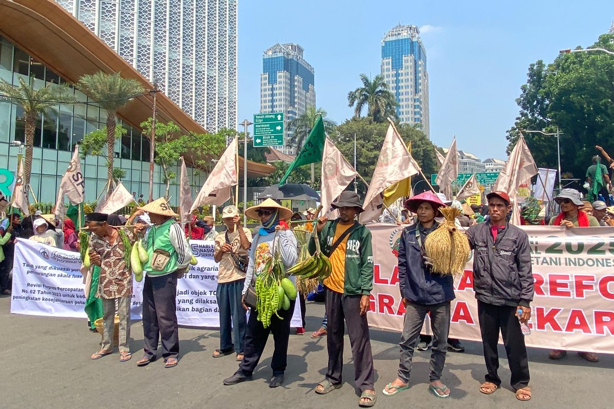Para Petani Gelar Demo Hari Tani Nasional 2025 di Jakarta, Ini Isi Tuntutannya