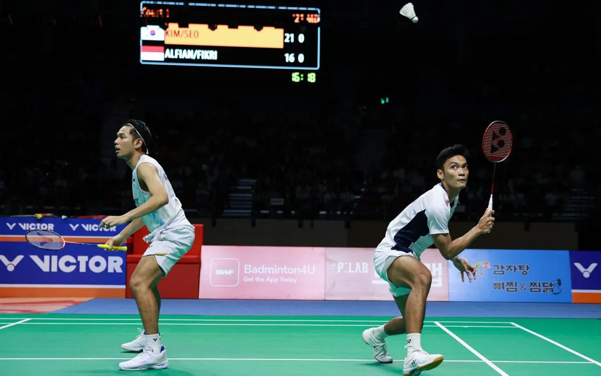 Kebanyakan Salah! Fajar/Fikri Gagal Juara di Final Korea Open 2025, Indonesia Pulang dengan Satu Gelar