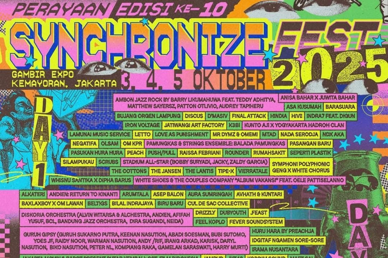Lineup Resmi Synchronize Fest 2025 Rilis! Ada GURUH GIPSY hingga Haddad Alwi dan Opick