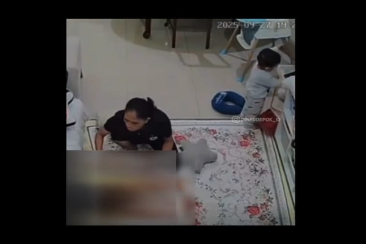 Bikin Geram! Video CCTV ART Diduga Aniaya Anak Majikan di Depok Viral, Polisi Langsung Turun Tangan