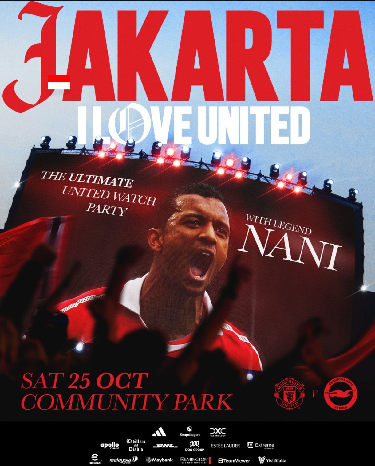 Jelang Laga Melawan Brighton, Manchester United Adakan Nobar di Jakarta dengan Luis Nani