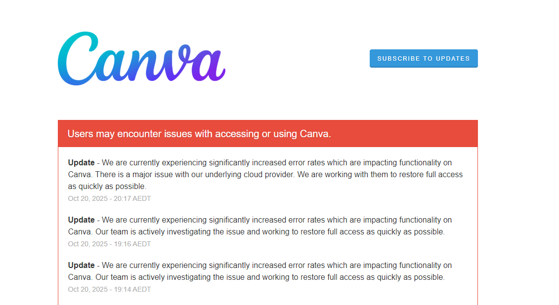 Canva, Roblox, dan Signal Serentak Error! AWS Jadi Dalang di Baliknya