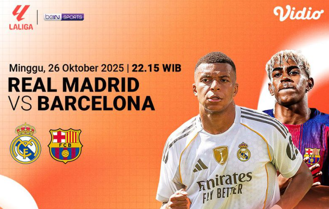 El Clasico Panas! Real Madrid vs Barcelona Live Minggu Malam, Siapa Penguasa Spanyol Sebenarnya?