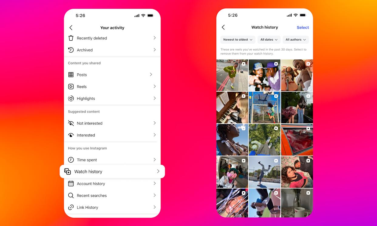 Instagram Luncurkan Fitur ‘Watch History’, Kini Pengguna Bisa Tonton Ulang Reels yang Pernah Dilihat