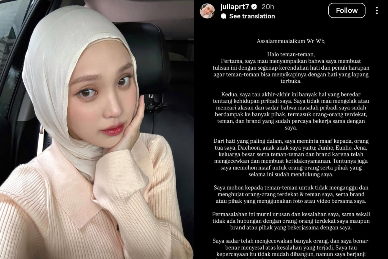 Jule Akhirnya Buka Suara Soal Selingkuh: Saya Benar-Benar Menyesal, Ini Isi Pernyataan Lengkap Julia Prastini