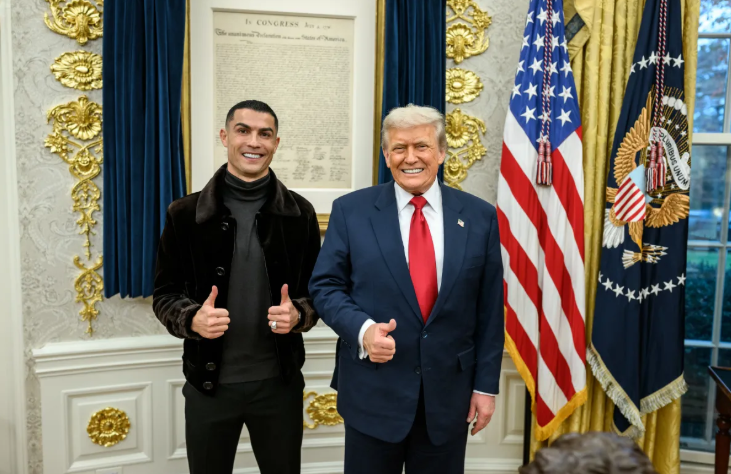 Cristiano Ronaldo Muncul di White House Bareng Pangeran Arab Saudi, Trump Bilang 