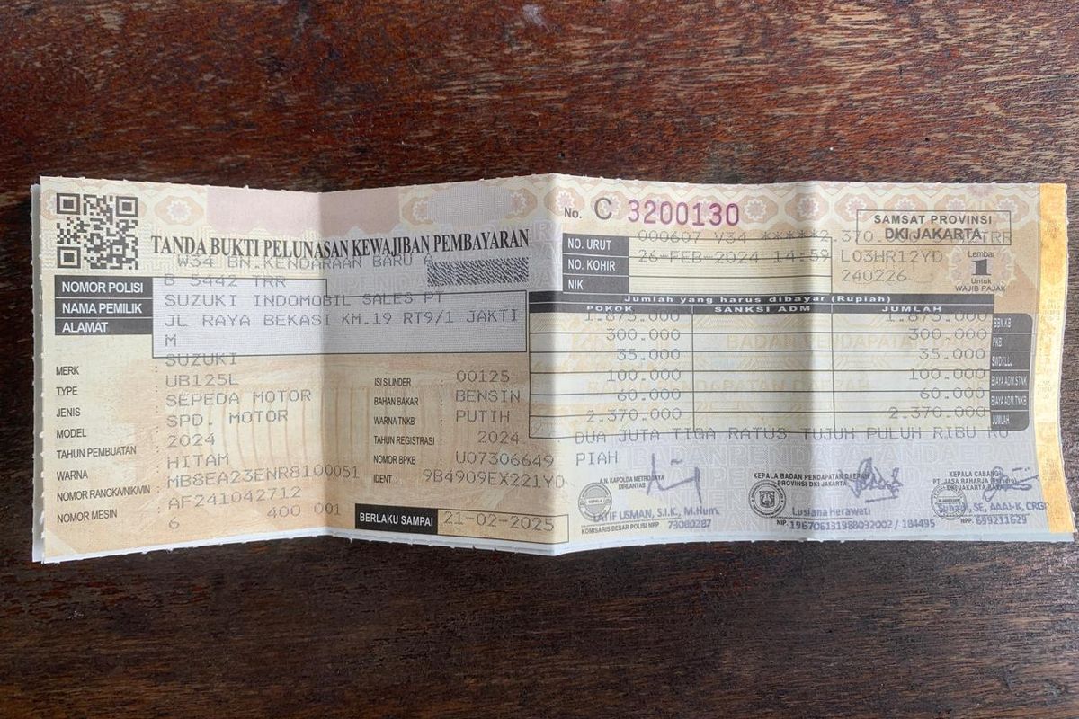 Pinjam Nama di STNK Tidak Dibenarkan!, Warga Jakarta Tetap Bisa Kena Pajak Progresif