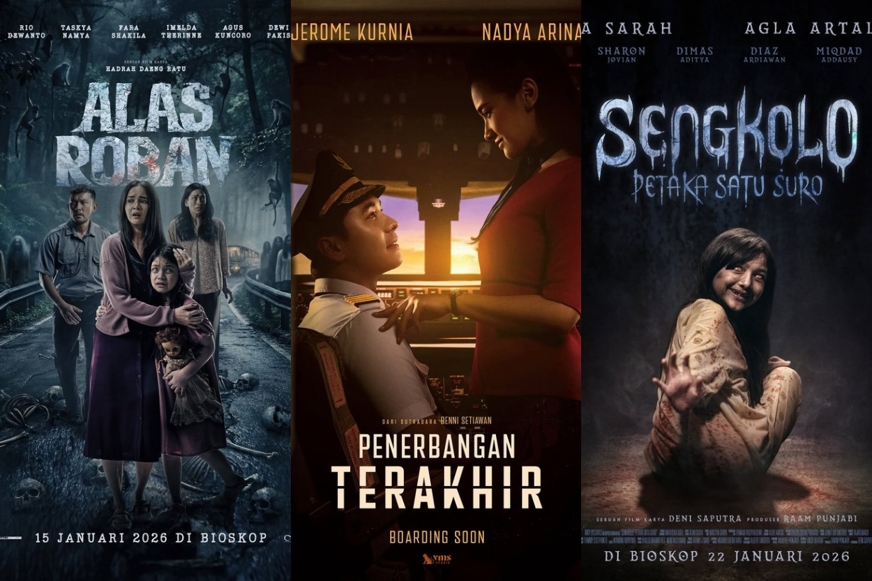 6 Film Indonesia Tayang di Bioskop Sepanjang Januari 2026, Dari Horor hingga Drama Komedi