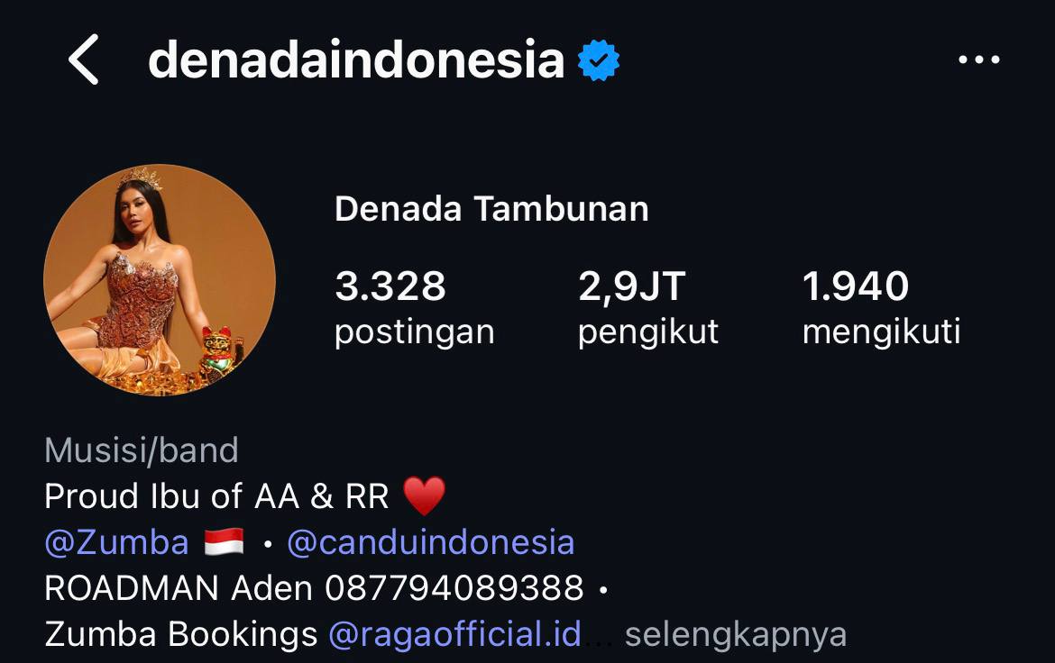 Usai Akui Ressa Rossano Anak Kandung, Denada Ganti Bio Instagram, Ini yang Ditulis!