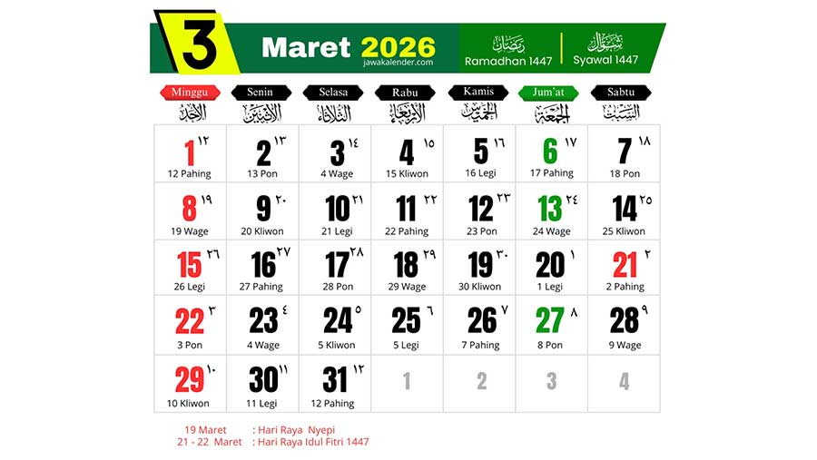 Jadwal Libur Lebaran 2026 dan Cuti Bersama, Ini Daftar Tanggal Merahnya