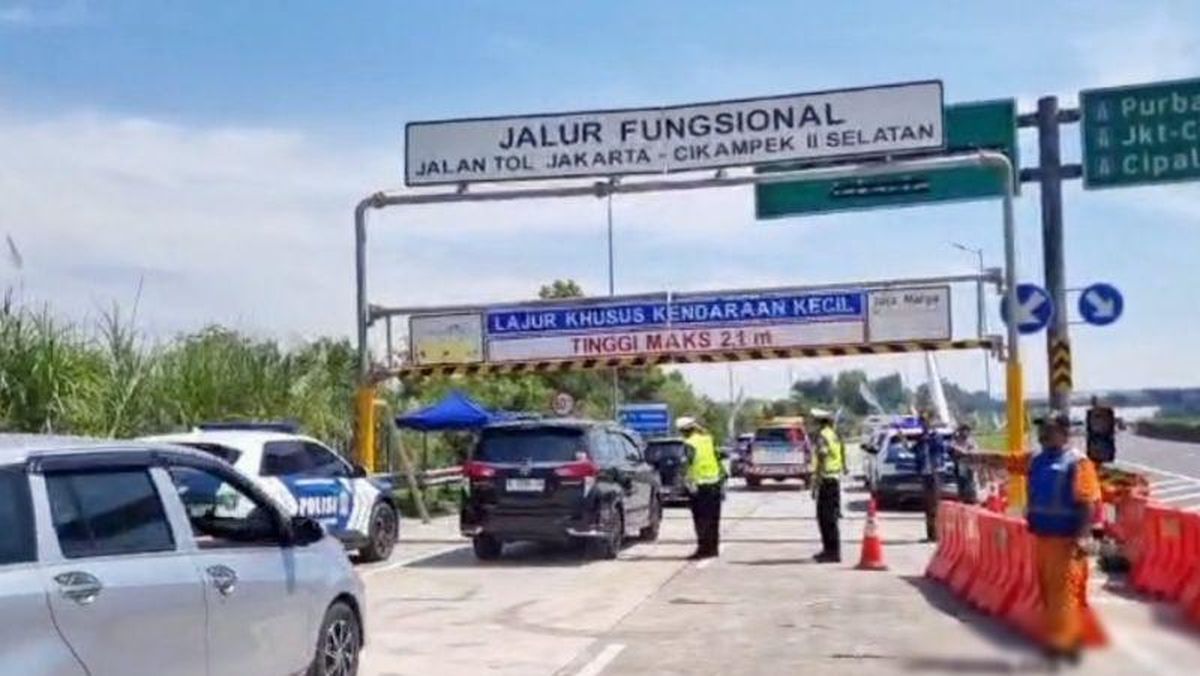 Tol Japek Tambah Contraflow Jadi 3 Lajur, Antisipasi Lonjakan Pemudik H-2 Lebaran