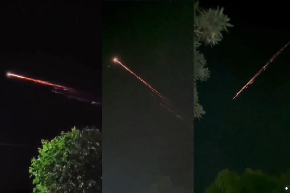 Bikin Heboh! Terlihat Benda Bercahaya Mirip Meteor Melintasi Langit Lampung