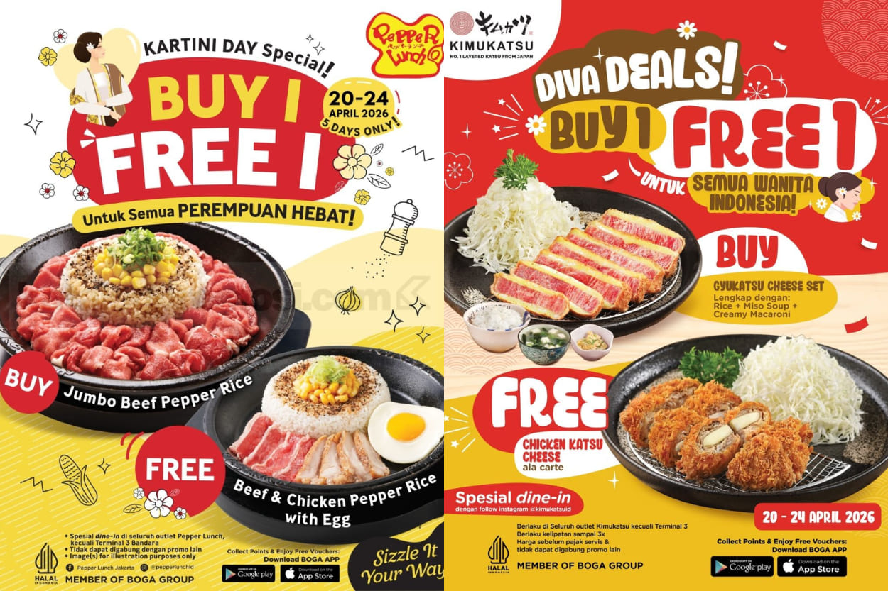 28 Promo Hari Kartini dan Payday April 2026: Diskon Gede-Gedean Makanan Hingga Minuman!