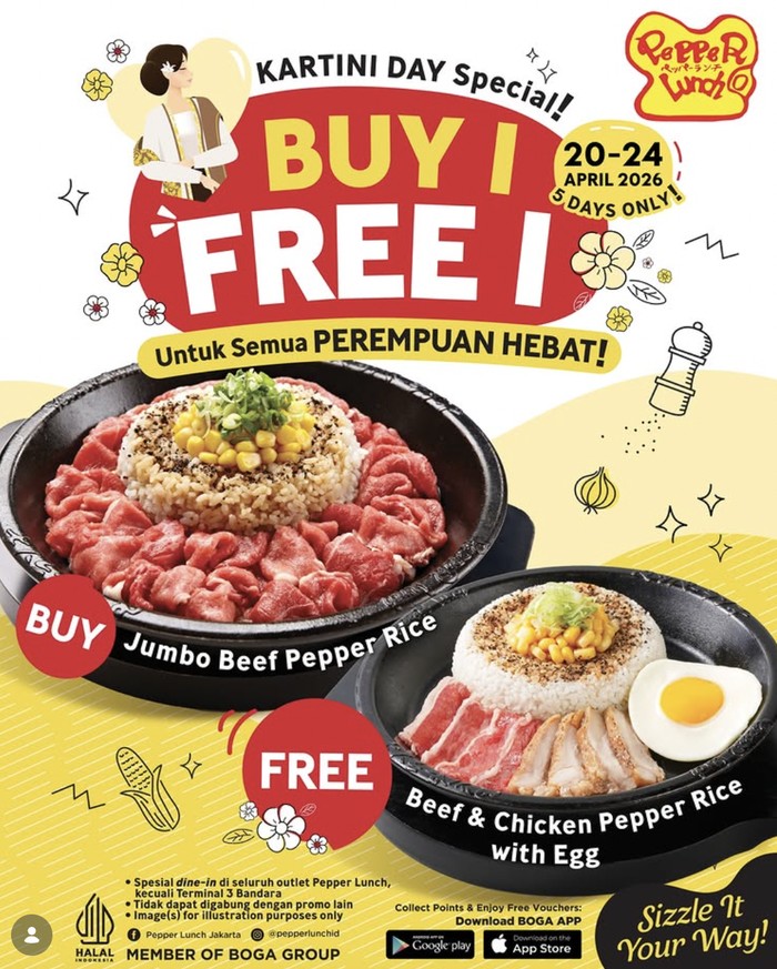 Catat! Berikut 10 Promo Makanan dalam Rangka Hari Kartini