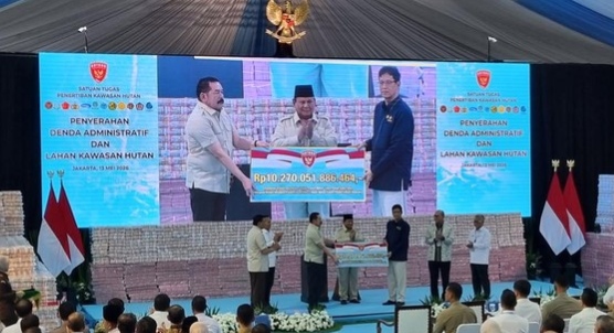 Prabowo Hadiri Acara Kejagung, Total Uang Sitaan Disebut Capai Rp40 Triliun