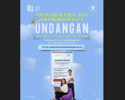 Link dan Cara Daftar Upacara HUT ke-81 RI di Istana, Pendaftarannya Diperpanjang