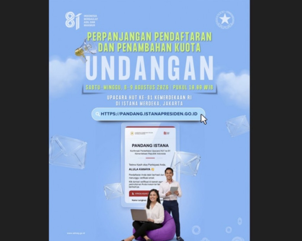 Link dan Cara Daftar Upacara HUT ke-81 RI di Istana, Pendaftarannya Diperpanjang