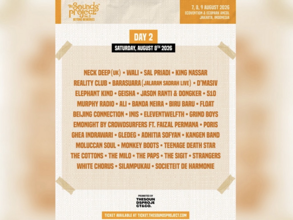 The Sounds Project 2026 Hari Kedua Digelar, Ini Jadwal Neck Deep hingga King Nassar