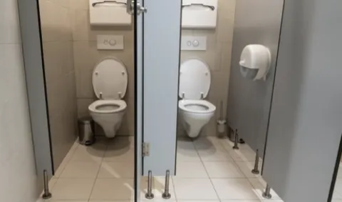 Kenapa Pintu Toilet Umum Biasanya Tidak Sampai Menyentuh Lantai?