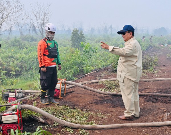 Prabowo Minta Karhutla Riau Dituntaskan, 15.000 Hektare Lahan Berhasil Dipadamkan