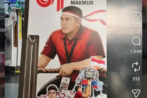 Penjelasan Resmi KAI Commuter Terkait Desain Visual Pria Mirip Seskab Teddy di Bodi KRL