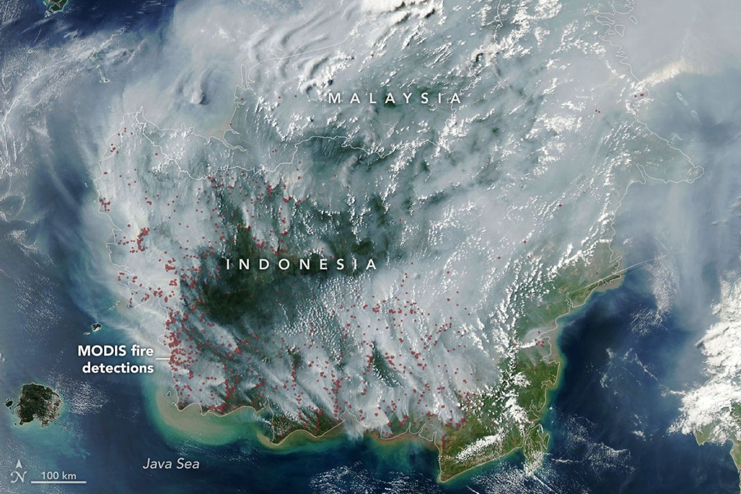 Tertangkap Satelit NASA, Gelapnya Kabut Asap Karhutla Indonesia Sampai Disorot Dunia!