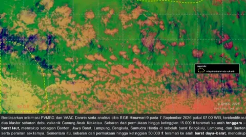 Update Terbaru Anak Krakatau, Abu Vulkanik Masih Bergerak ke Sejumlah Wilayah