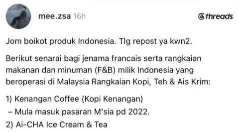 Bukan Gegara Sepak Bola, Netizen Malaysia Serukan Boikot Kuliner Indonesia karena Dugaan Penghinaan Raja
