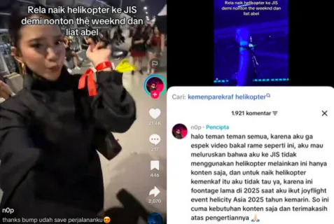 Heli Berlogo Kemenparekraf Dipakai Nonton The Weeknd? Sosok Wanita Ini Dituding Simpanan Pegawai