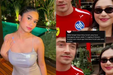 Mejeng di Paddock F1 Singapura, Azizah Salsha Kena Sindir dan Dijuluki Marie Antoinette