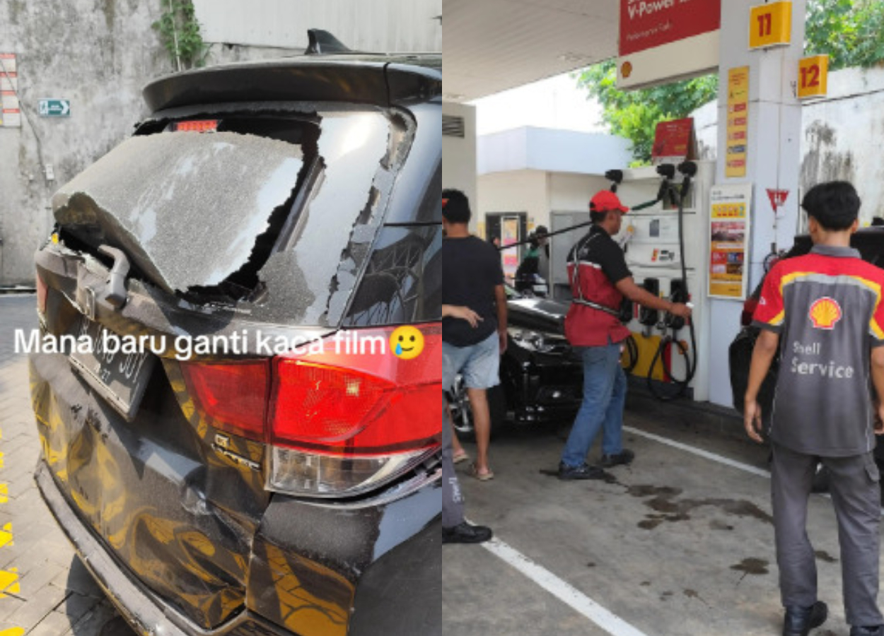 Gegara Pegawai Ceroboh, Mobil Pelanggan Malah Hantam Dispenser BBM dan Mobil Lain!