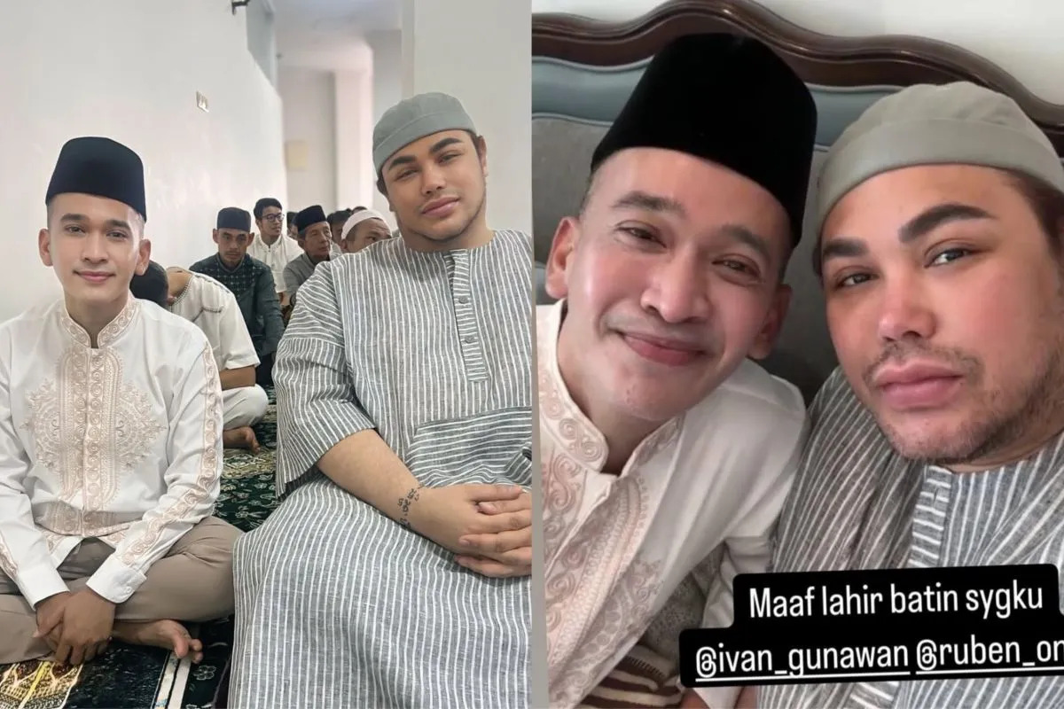 HEBOH! Ruben Onsu Dikabarkan Mualaf, Shalat Id Perdana Bareng Ivan Gunawan