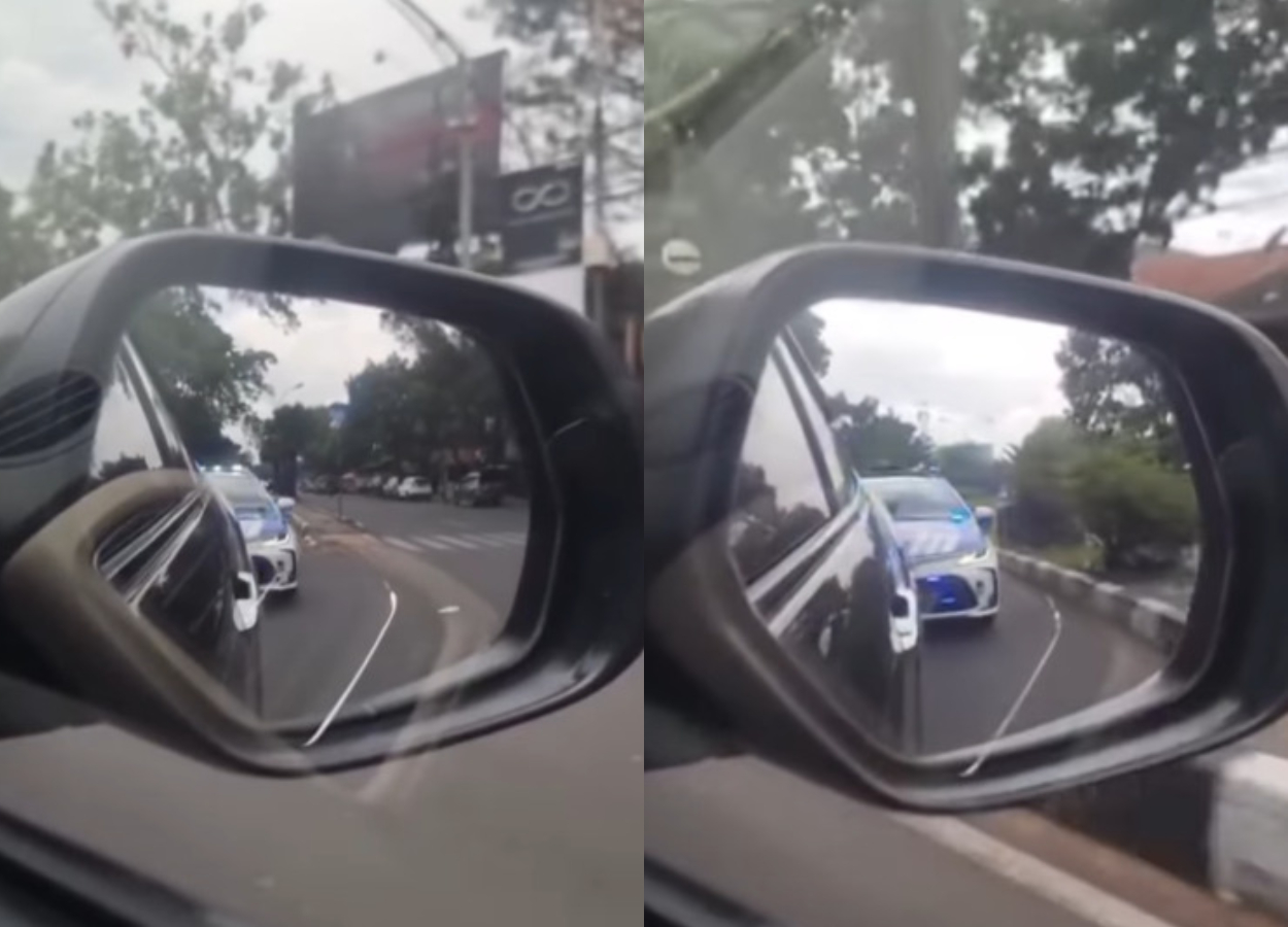 Viral! Rombongan Kendaraan Pejabat Mau Terobos Macet, Pengendara Sipil Ogah Kasih Jalan