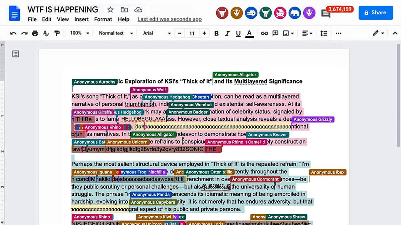 YouTuber Buka Akses 800 Ribu Orang Edit Tugas di Google Docs, Hasilnya Bikin Ngakak!